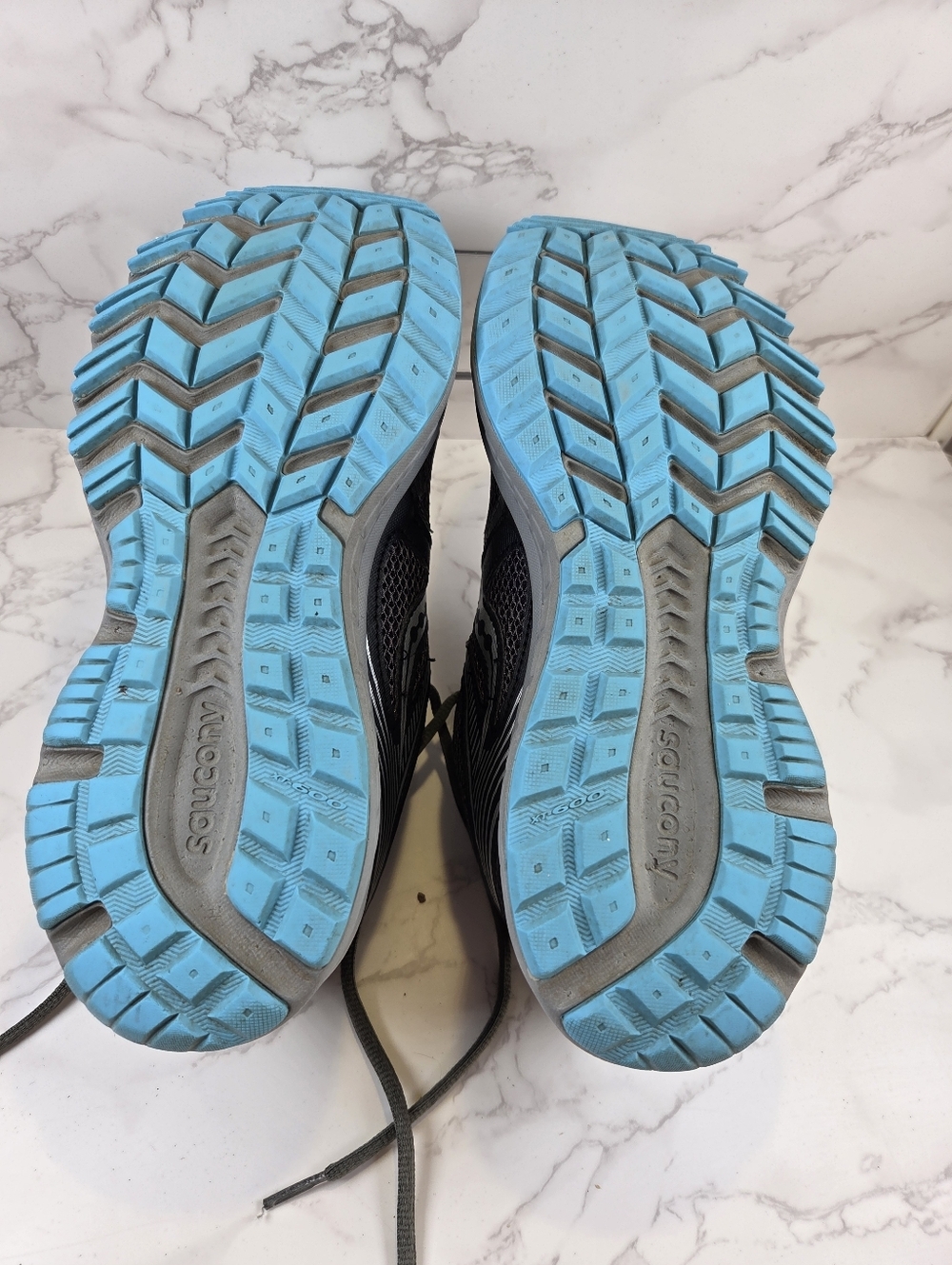Saucony Charcoal Gray and Teal Running Shoes(B13) - Picture 6 of 6